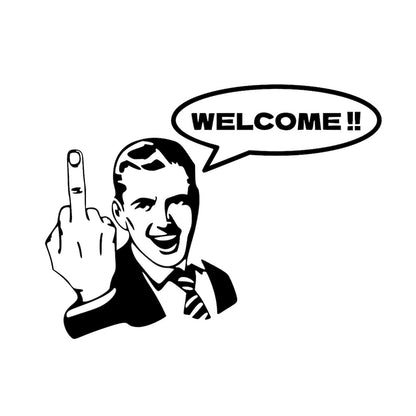 WELCOME!! (中指を立てる紳士)